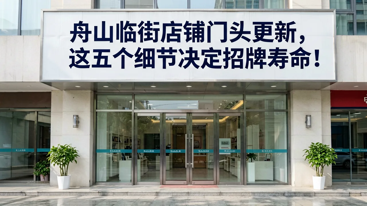 舟山临街店铺门头更新,这五个细节决定招牌寿命